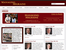 Tablet Screenshot of managingmigraine.org